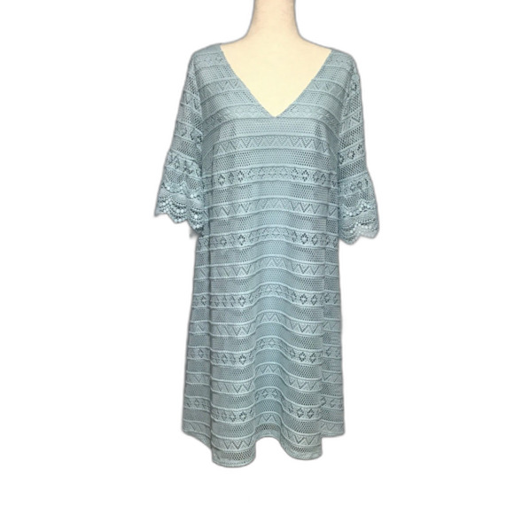 Lane Bryant Blue Lace Midi Dress - Picture 2 of 12